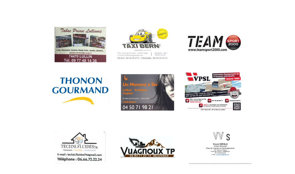 les partenaires du fc brevon